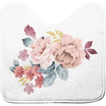 douceur d'intérieur Бяло-розов килим за баня WC 45x45 cm Jayana - douceur d'intérieur (1801630)