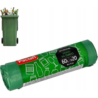 Paclan Pytle na sklo 60 l 11 µm 20 ks zelené