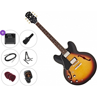Epiphone ES-335 LH Premium SET Vintage Sunburst Джаз китара