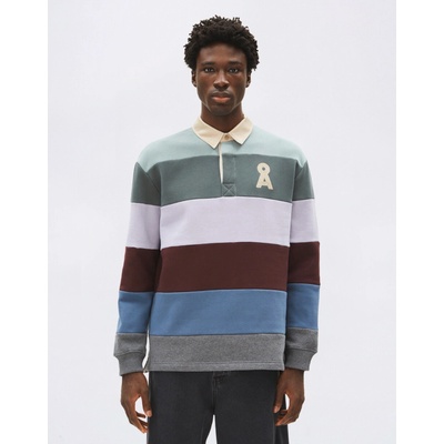 Armedangels Aadru LS Rugby Fleece 3447 mystic swamp-steel melange