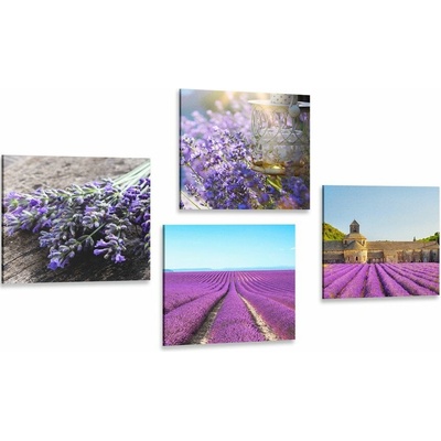 Set obrazů krásná levandule - 4x 60x60