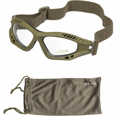 Okuliare Mil-Tec Commando Air oliv čiré