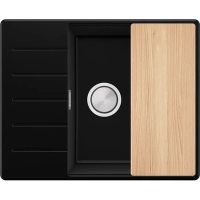 Твоят Стил Черна кухненска гранитна мивка Копенхаген 50 Top 620х500