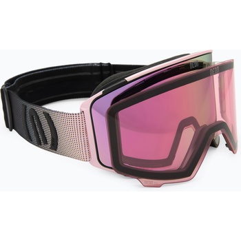 Neon Скиорска маска Neon Ice black/light pink/mirror light pink/amber