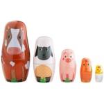 Bigjigs Toys - Дървени матрьошки - Животните от фермата (T0532)
