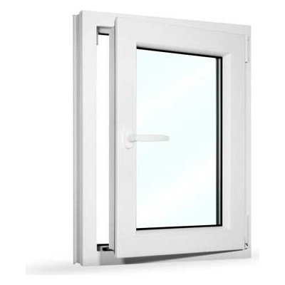 SkladOken.cz Okno jednokřídlé 650 x 800 mm bílé otevíravé i sklopné PRAVÉ