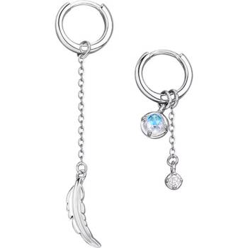 Silenti Jewelry Сребърни обеци "Перо