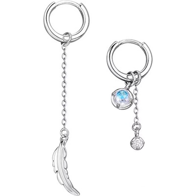 Silenti Jewelry Сребърни обеци "Перо