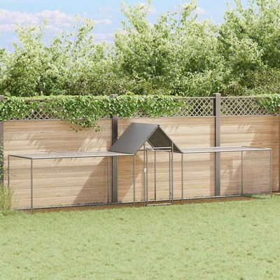 vidaXL Klec pro kuřata 5 × 1 × 1,5 m, pozinkovaná ocel stříbrná 9799.144560