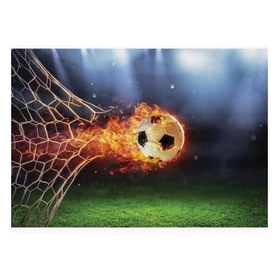 FT7654 vliesová fototapeta Horiaca futbalová lopta, rozmery 520cm x 318cm