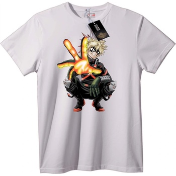 NOONEBRAND Тениска Bakugo Аниме - 2XL, White