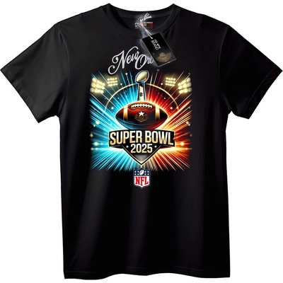 NOONEBRAND Тениска New Orleans Super Bowl 2025 - 4XL, Black