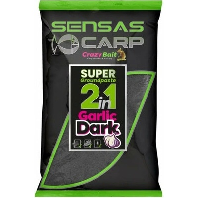 Sensas Zmes na pastu Super Groundpaste 2in1 Garlic Dark 1kg Sensas