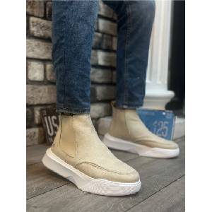 BOA Shoes Мъжки велурени спортни боти ba0150 - Цвят Крем #411021 (411021_Крем)