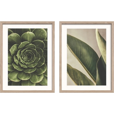 Styler Печатни картини в комплект 2 бр. с включена рамка 30x40 cm Beauty Green - Styler (OB-14951)