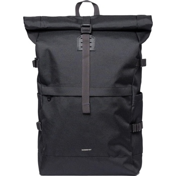 Sandqvist Дневна раница Sandqvist Icon Rolltop Backpack 26 Daypack - Black with Black Leather - размер One Size (502-9421-0111)