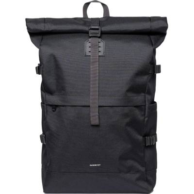 Sandqvist Дневна раница Sandqvist Icon Rolltop Backpack 26 Daypack - Black with Black Leather - размер One Size (502-9421-0111)