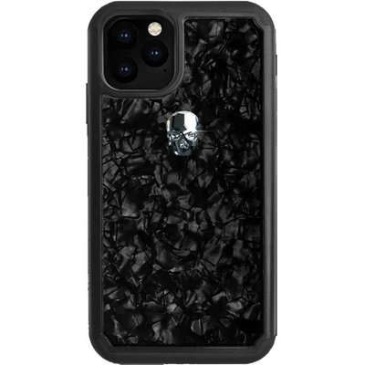 Bling My Thing Treasure Silver Skull Nacre Swarovski - хибриден удароустойчив кейс с кристали Cваровски за iPhone 11 Pro (черен)