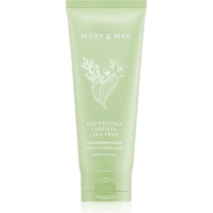 Mary & May Houttuynia Cordata + Tea Tree Cleansing Foam дълбокопочистваща пяна за успокояване на кожата 150ml