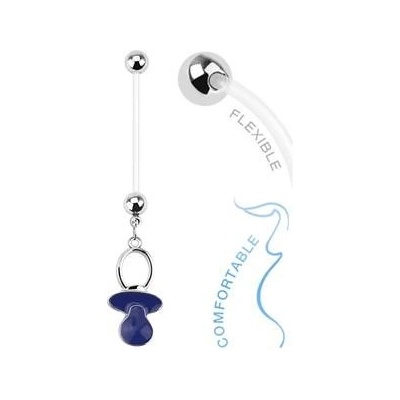 Šperky4U těhotenský piercing do pupíku dudlík WP01302-B