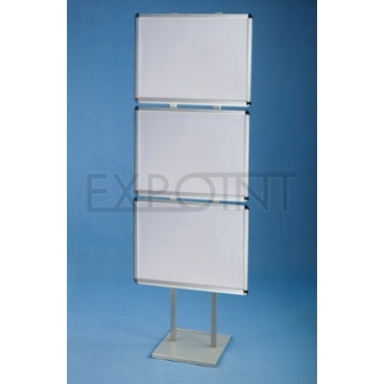 EXPOINT STA2 Reklamný stojan s 2 a viac kliprámami formátu A2 Název: 4 tabule formátu A2 umiestnené vodorovne obojstranne ST4xA2