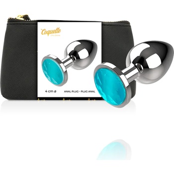 Image 1 of Coquette Anal Plug Metal L 4cm Turquoise