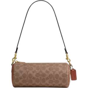 Coach Дамска чанта Coach Barrel In Signature Canvas, Кафява (CDY79-LIGHTBROWN)