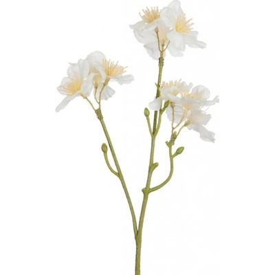 Dekorační umělá větvička s krémovými květy Kersenboom - 25 cm - J-Line by Jolipa