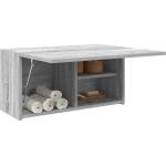 vidaXL Стенен шкаф за баня, сив сонома, 60x25x30 см, инженерно дърво (860063)