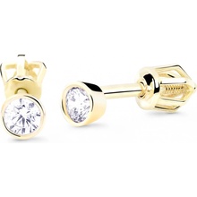 Cutie Diamonds kôstkové náušnice zo žltého zlata s briliantmi DZ8017-30-00-X-1