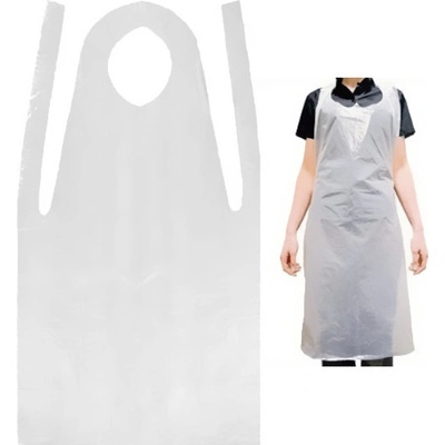 Bonree Medical Zástěra jednorázová PE zástěra 71x117 cm bílá nesterilní 100 ks