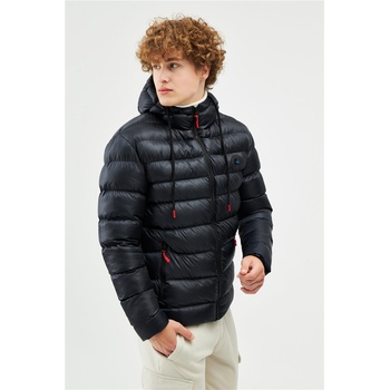 Image 1 of River Club Мъжко водонепромокаемо и ветроустойчиво яке с качулка и подплата от полар - Черно #408314 (408314_Тъмносин)