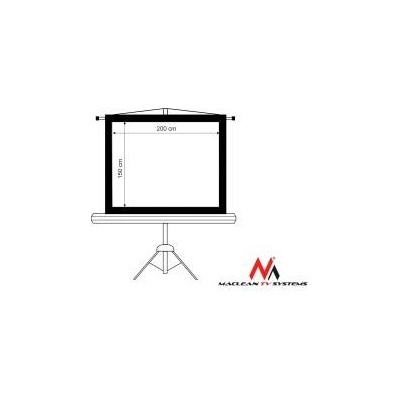 Maclean MC-595 100 4: 3 200x150 projection screen on stand