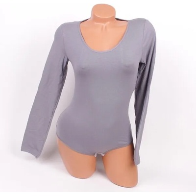 Дамско боди бикина в сив цвят с дълъг ръкав