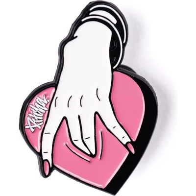 Pitcha kovový odznak HEART pink – Zbozi.Blesk.cz