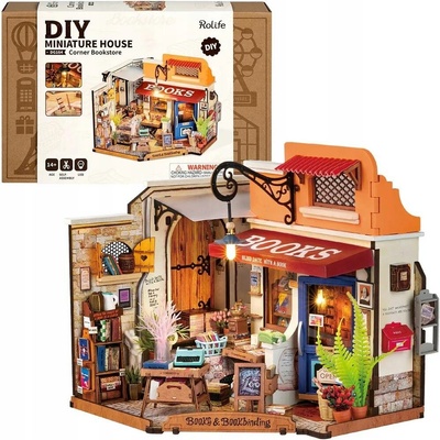 RoboTime Miniatura domečku Knihkupectví na rohu