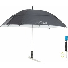 Jucad Telescopic Umbrella Windproof With Pin čierna