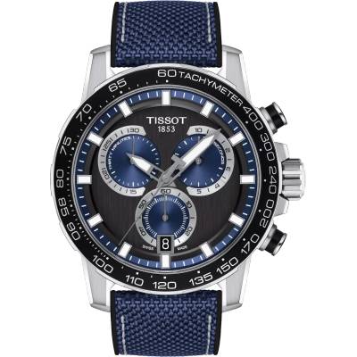 Tissot Мъжки часовник Tissot Supersport Chrono 45.5mm 125.617. 17.051. 03, Син (TIS125.617.17.051.03)