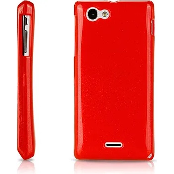 Image 1 of Sony Xperia J ST26i Силиконов Калъф Червен + Протектор