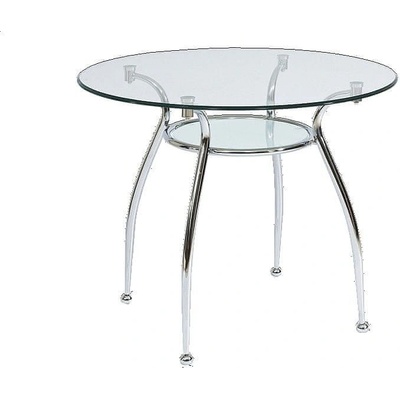 SIGNAL Kulatý jídelní stůl FINEZJA A sklo 90x90x77 – Zbozi.Blesk.cz