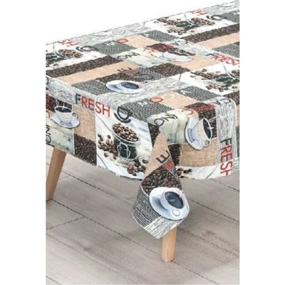 Obrus PVC 80A, metráž, 20 m x 140 cm, ranná káva, IMPOL TRADE