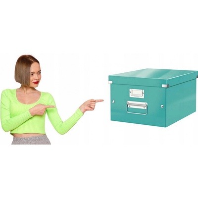 Leitz univerzální krabice Click&Store, M (A4), ledově modrá