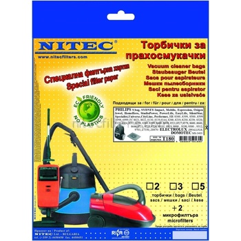 NITEK Торбички за прахосмукачки Т180 (2068)