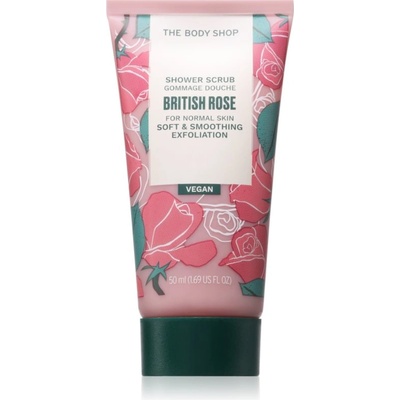 British Rose Shower Scrub нежен пилинг за тяло с аромат на рози 50ml