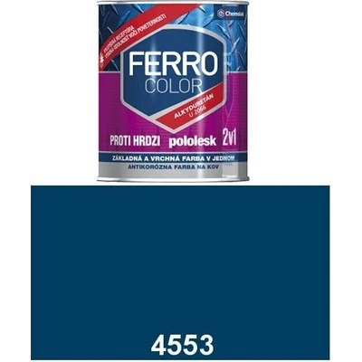 Chemolak Ferro Color U 2066 4553 modrá pololesk 2,5L