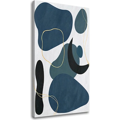 Obraz na plátne TYRKYSOVÝ ABSTRAKT 002 - 40x60 cm