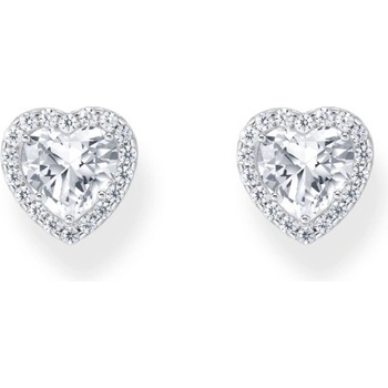 Thomas Sabo H2305-051-14 Silver Halo-Ear Studs in Heart Shape 9, 0 mm Ladies, Жени