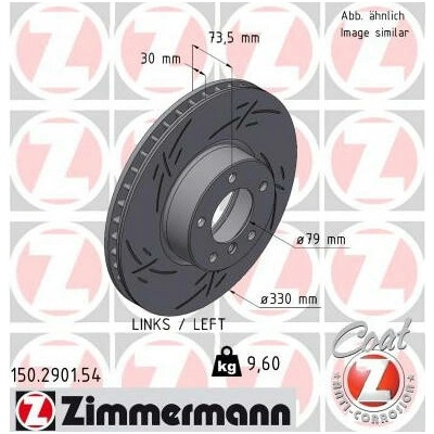 Brzdový kotúč ZIMMERMANN BLACK Z 150.2901.54