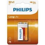 Philips 6F22L1B-10 Battery PHILIPS LONGLIFE 9V 6F22 (BLISTER OF 1) (6F22L1B/10)