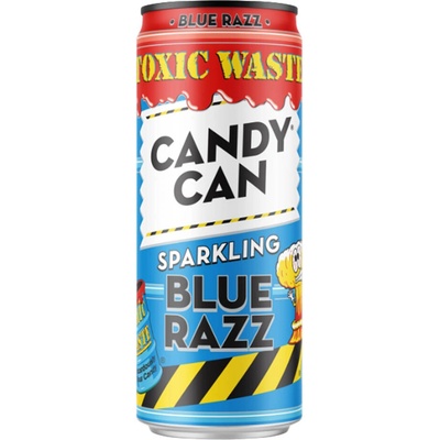 Candy Can x Toxic Waste Blue Razz sycená limonáda s příchutí modré maliny 330 ml
